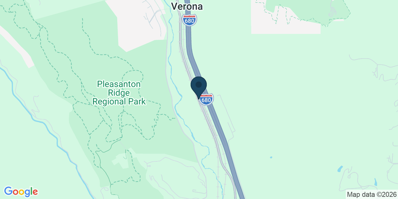 Map showing Alameda County, CA