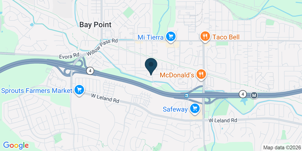 Map showing Bay Point, Contra Costa County, CA