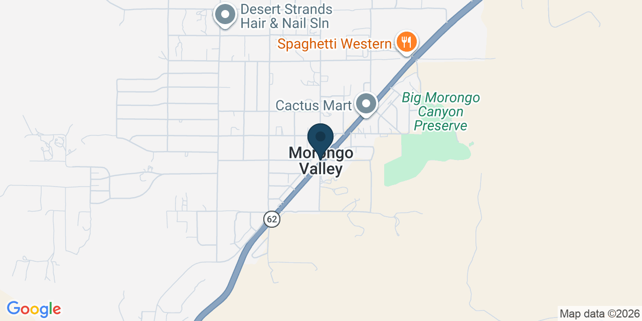 Map showing Morongo Valley, San Bernardino County, CA