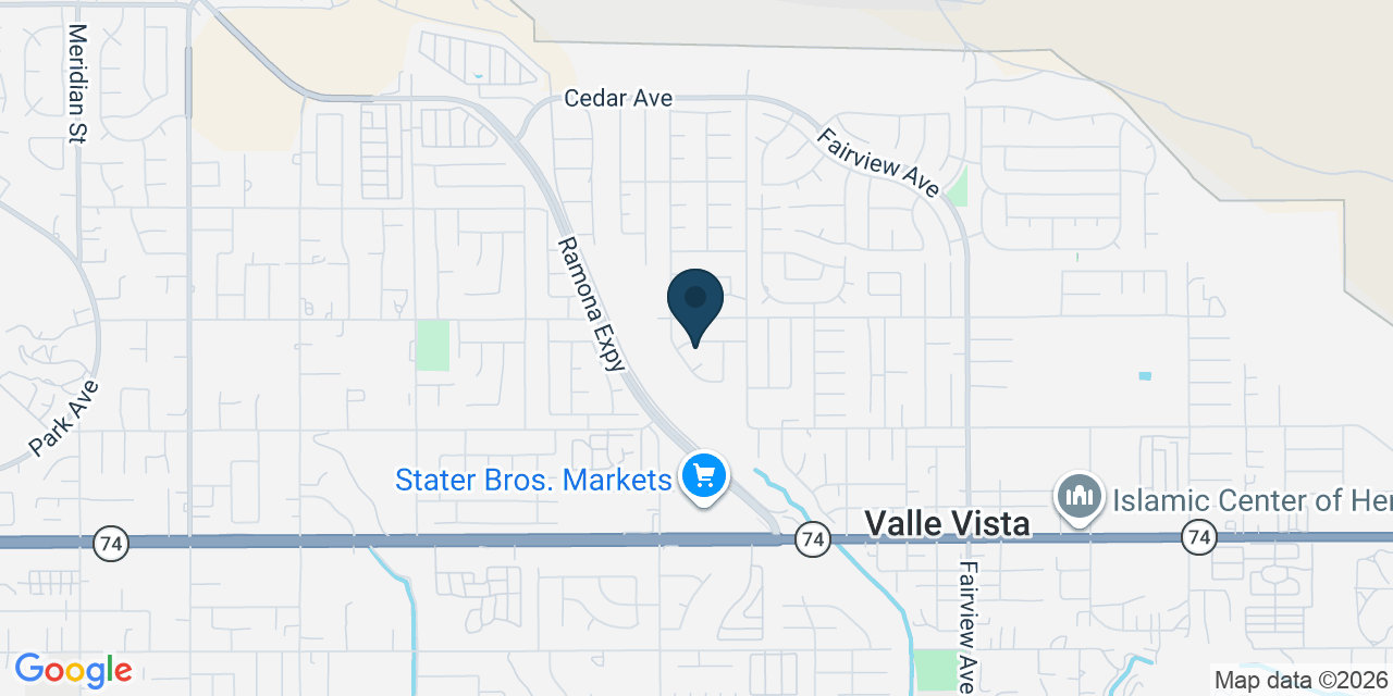 Map showing Hemet, Riverside County, CA