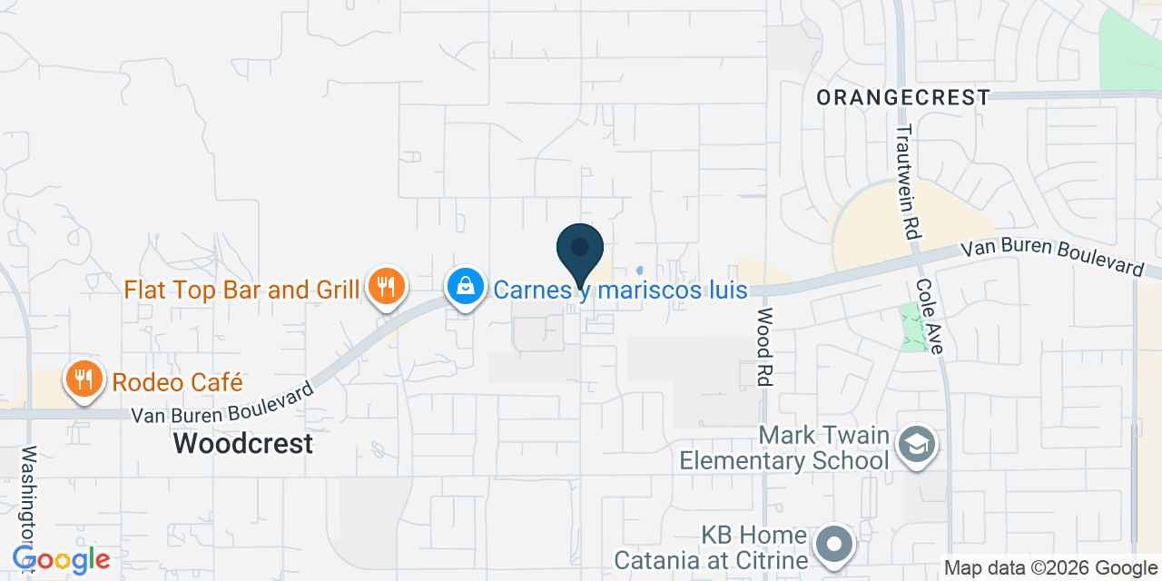 Map showing Woodcrest, Riverside County, CA