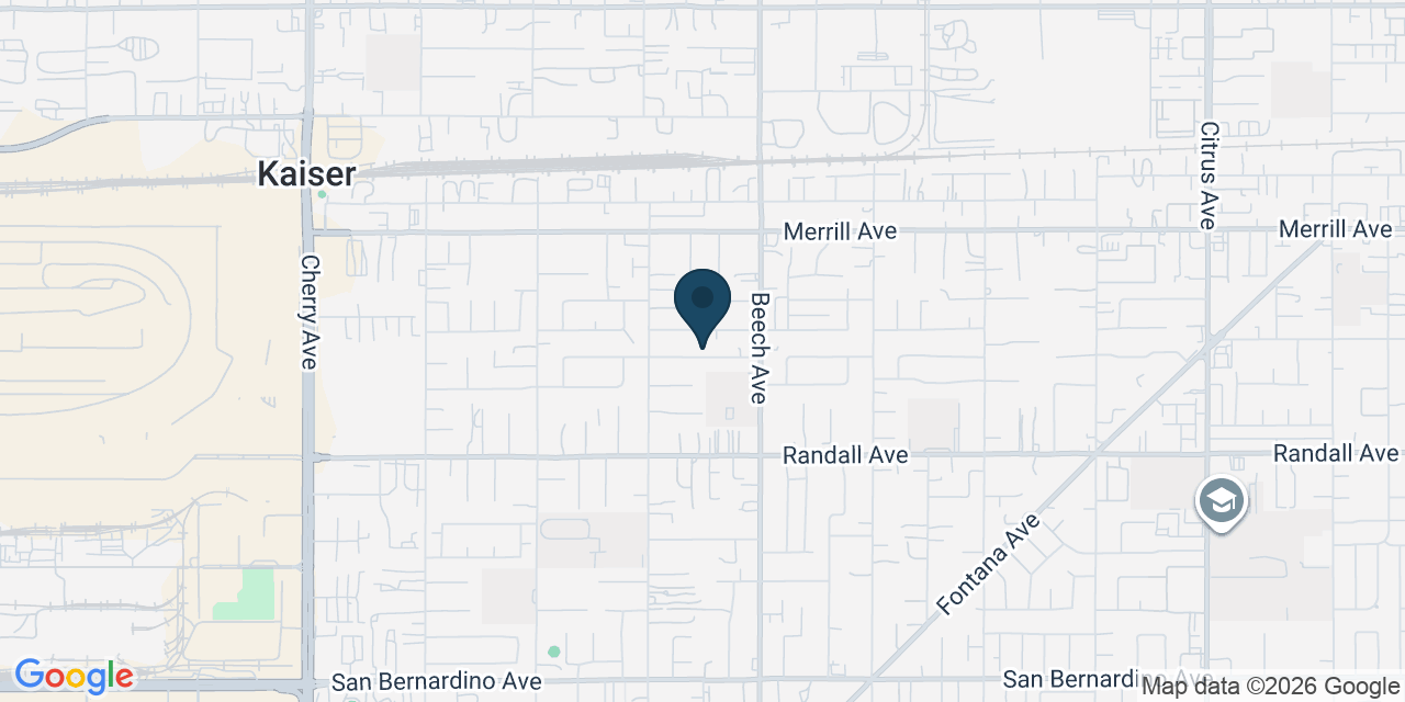 Map showing Fontana, San Bernardino County, CA