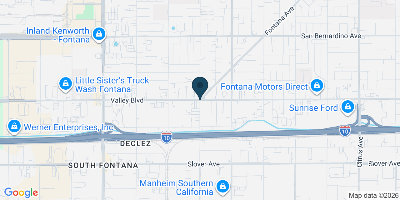 Map showing Southwest Industrial Park, San Bernardino County, CA