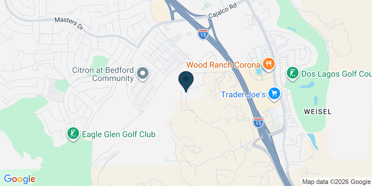 Map showing Temescal Valley, Riverside County, CA