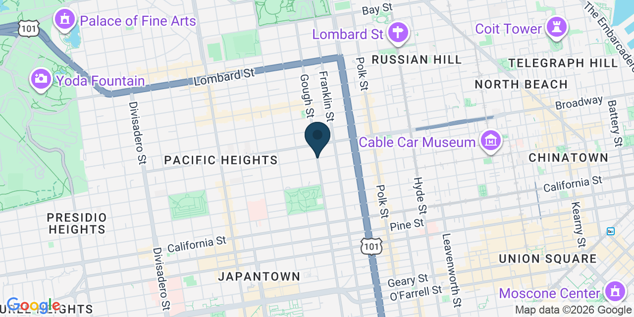 Map showing San Francisco, San Francisco County, CA