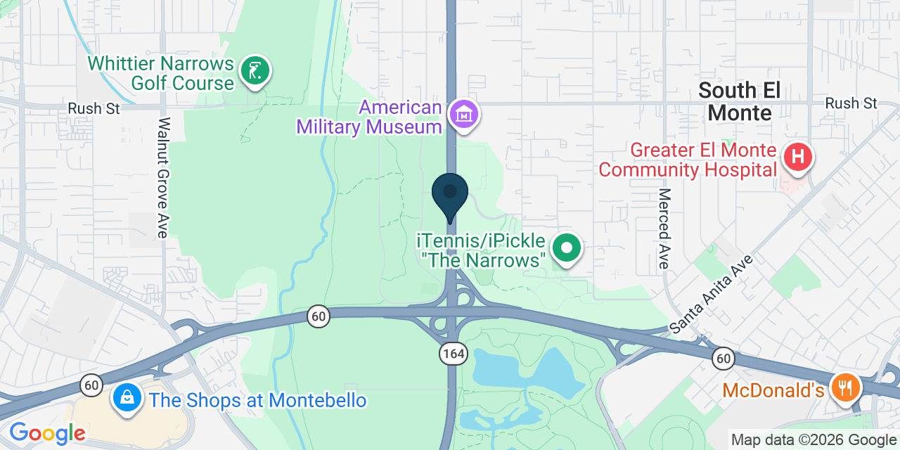 Map showing Los Angeles County, CA