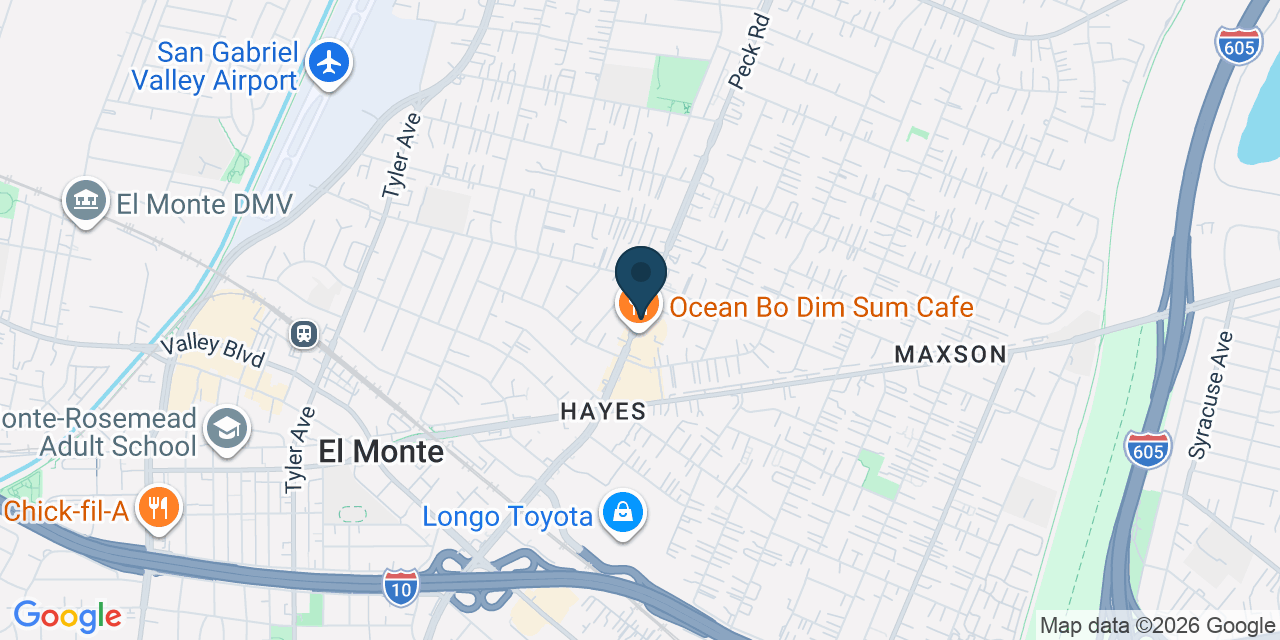 Map showing Los Angeles County, CA