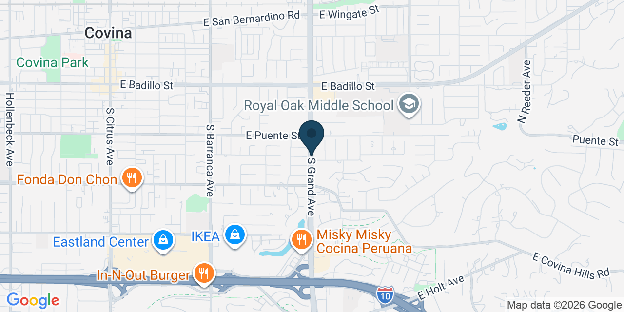 Map showing Los Angeles County, CA