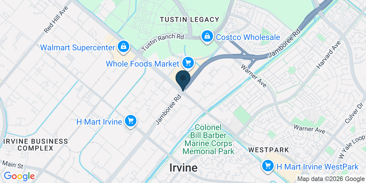 Map showing Tustin, Orange County, CA