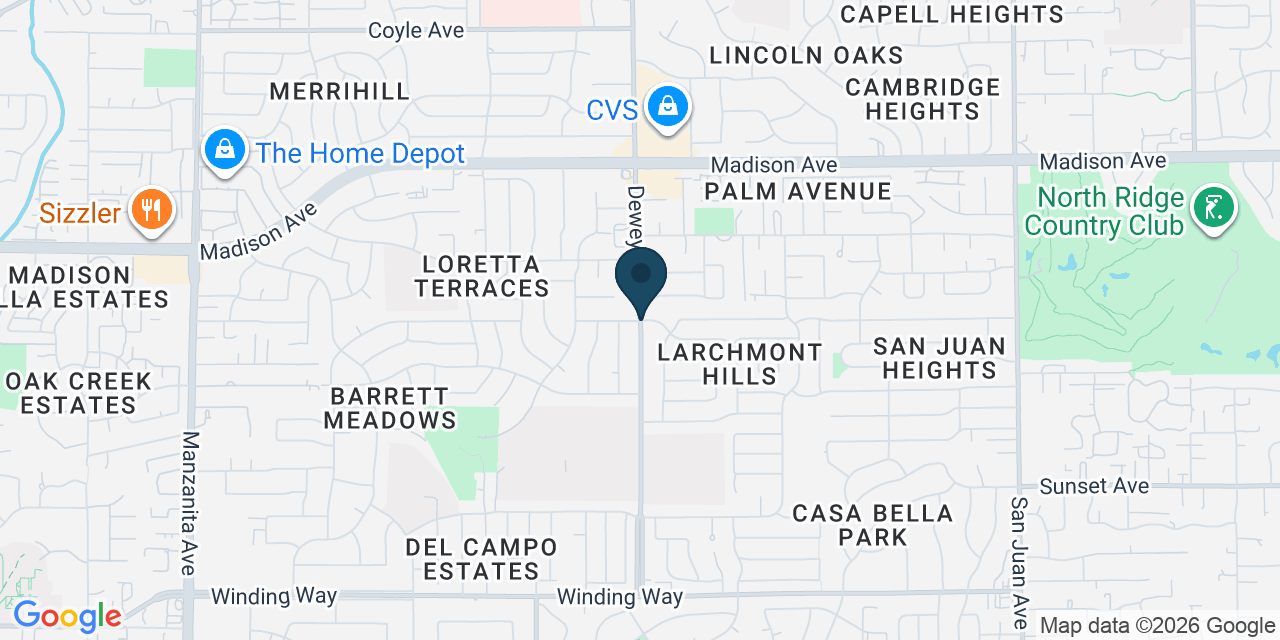 Map showing Carmichael, Sacramento County, CA
