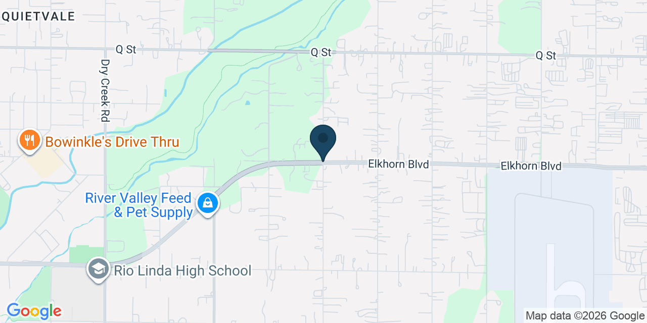 Map showing Rio Linda, Sacramento County, CA