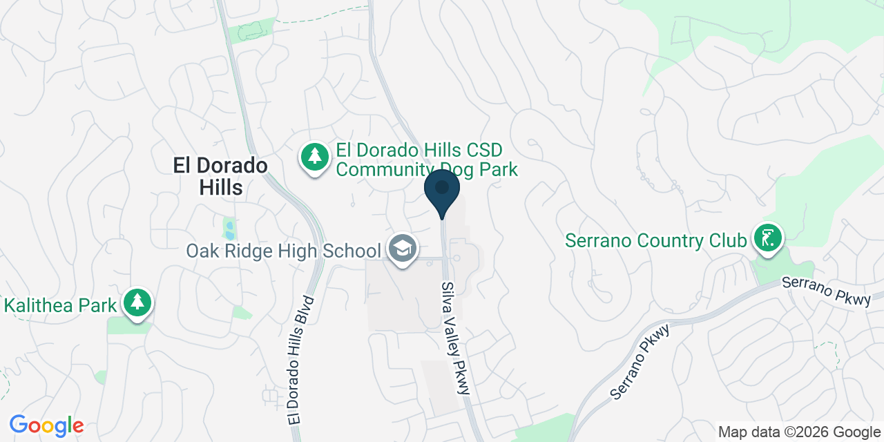 Map showing El Dorado Hills, El Dorado County, CA