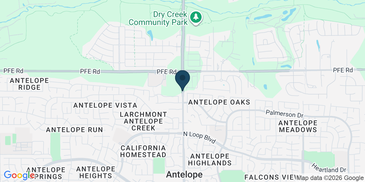 Map showing Antelope, Sacramento County, CA