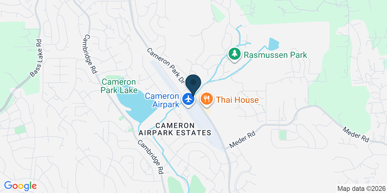 Map showing Cameron Park, El Dorado County, CA