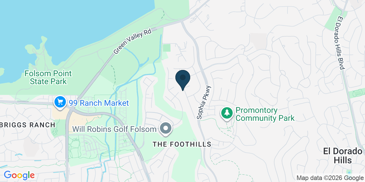 Map showing El Dorado Hills, El Dorado County, CA