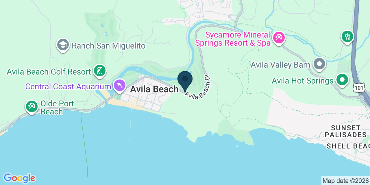 Map showing San Luis Obispo County, CA
