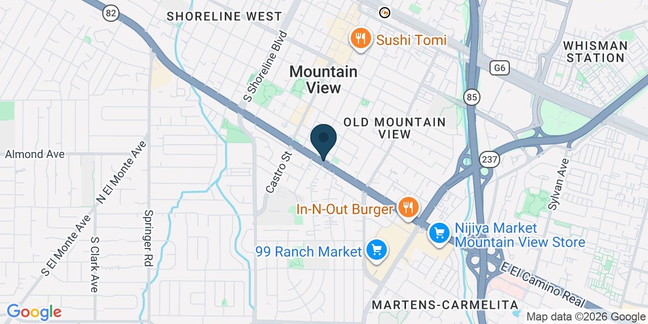 Map showing Santa Clara County, CA