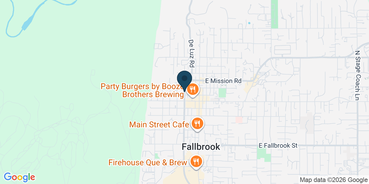 Map showing Fallbrook, San Diego County, CA