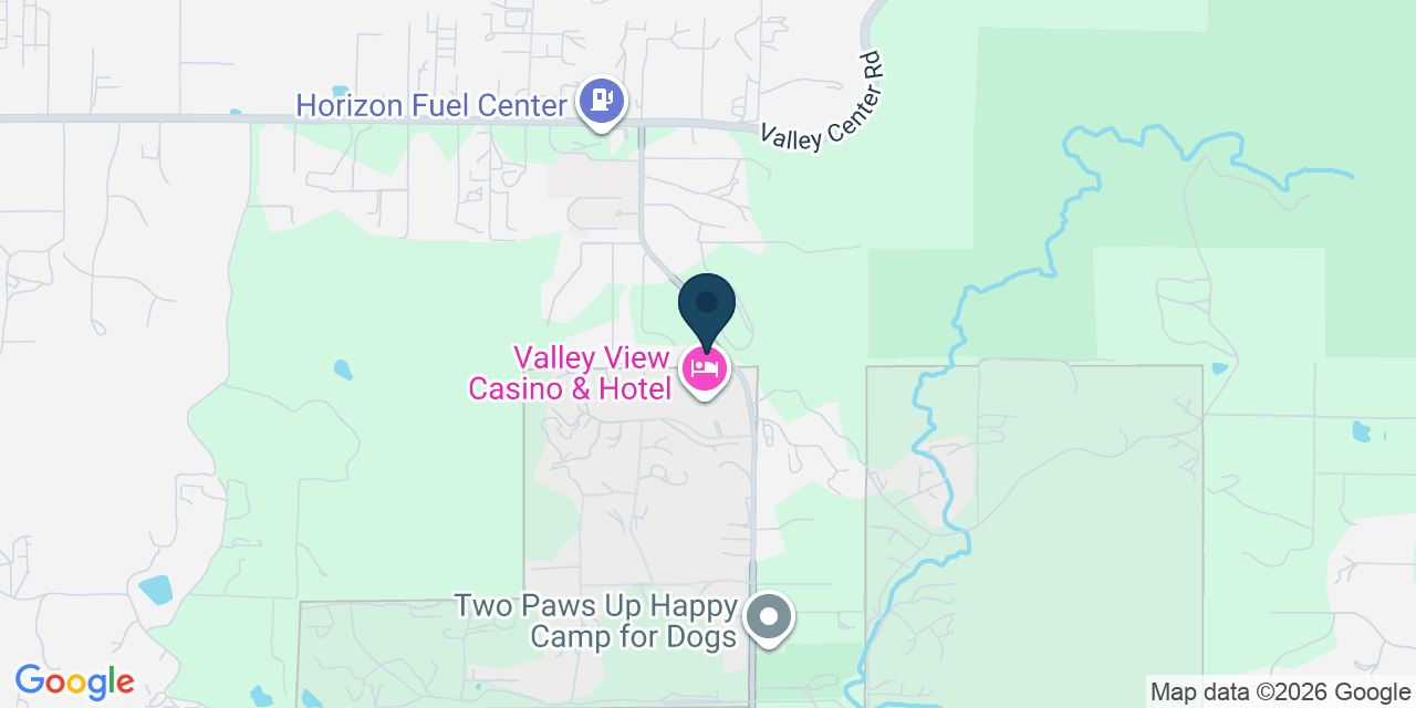 Map showing Valley Center, San Diego County, CA