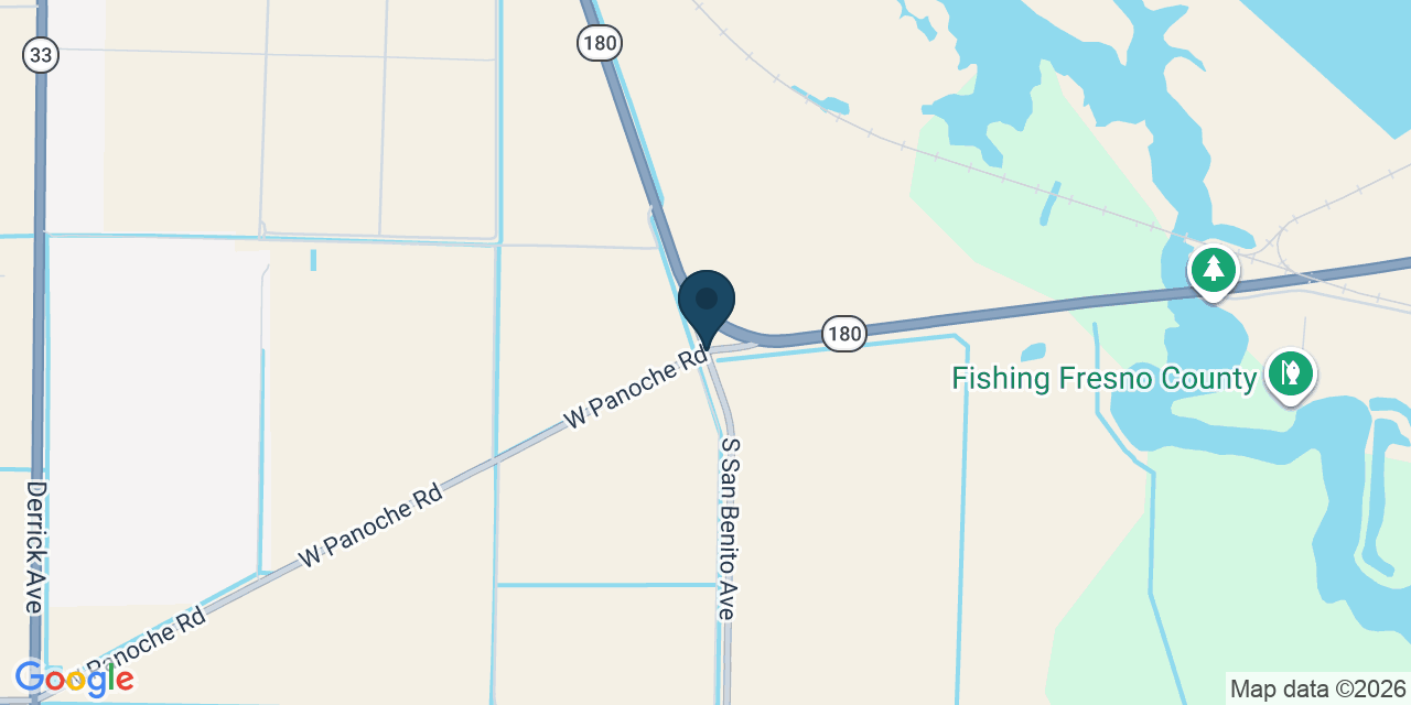 Map showing Fresno County, CA