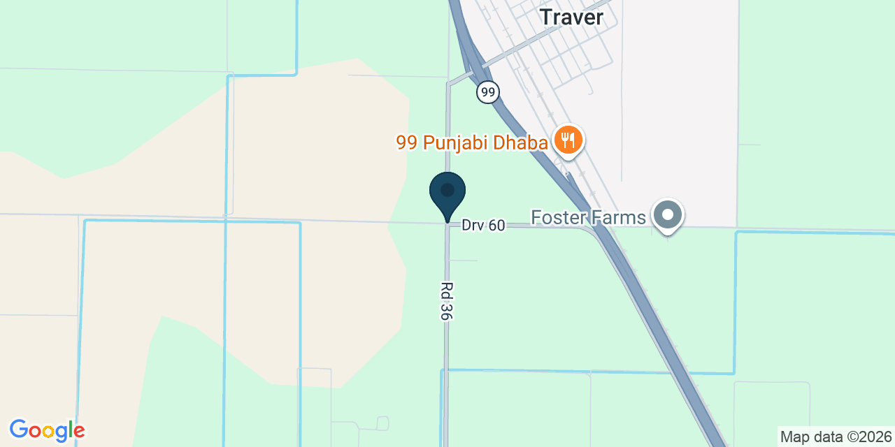 Map showing Tulare County, CA