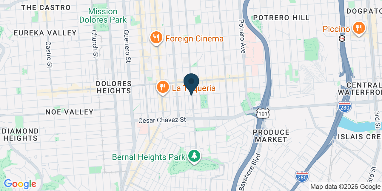 Map showing San Francisco, San Francisco County, CA