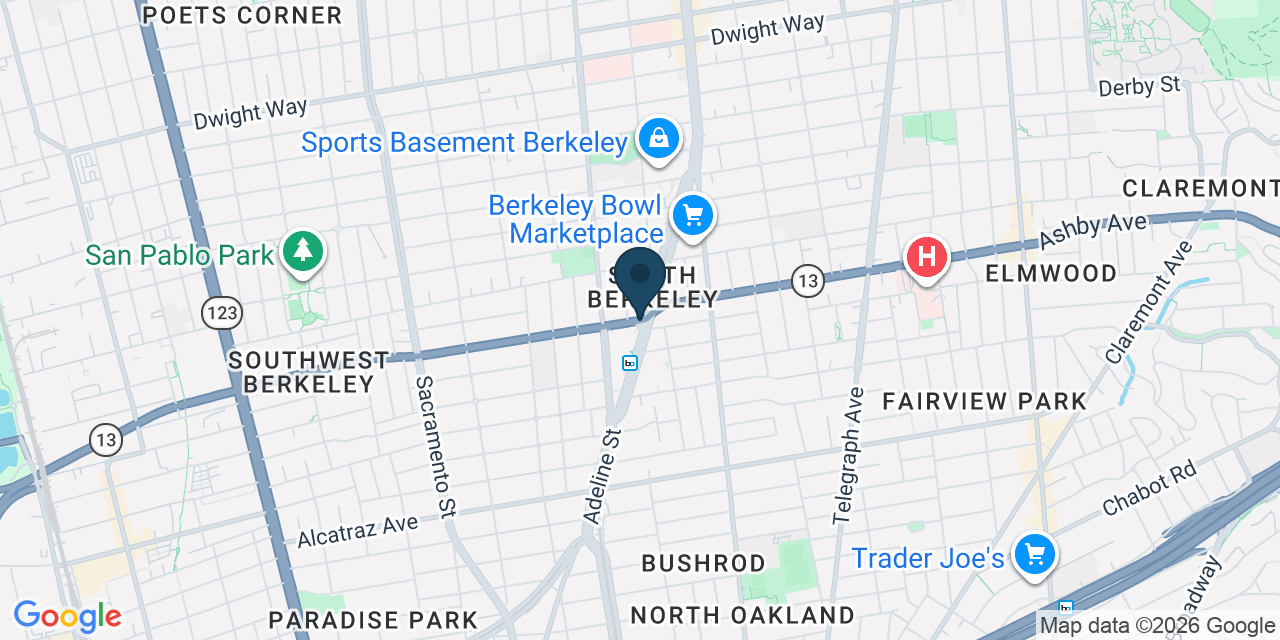 Map showing Berkeley, Alameda County, CA