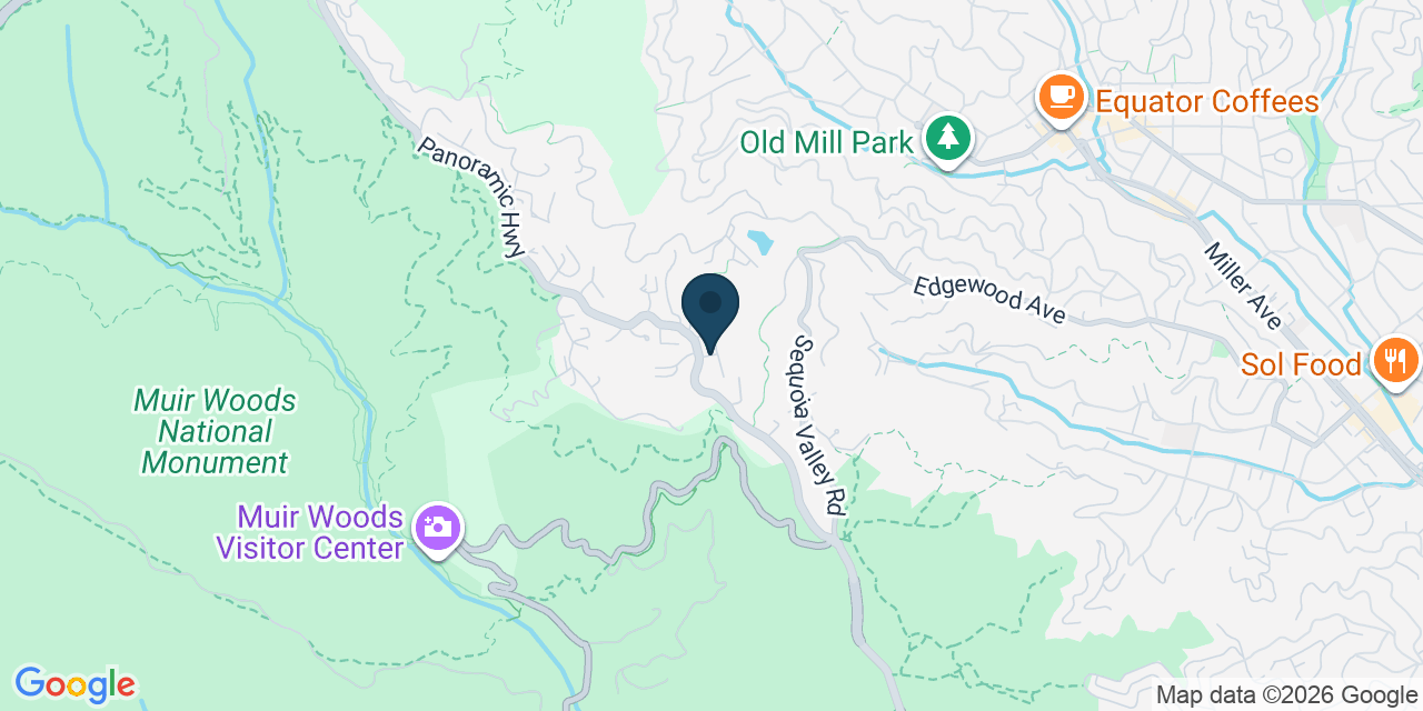 Map showing Tamalpais-Homestead Valley, Marin County, CA