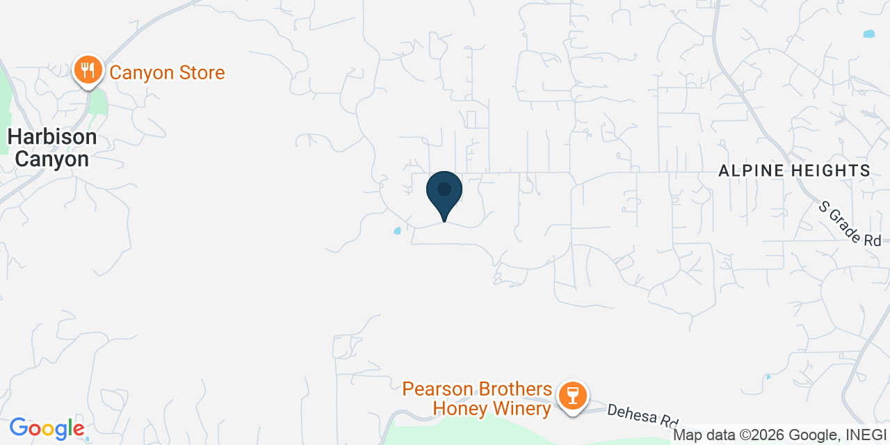 Map showing Alpine, San Diego County, CA