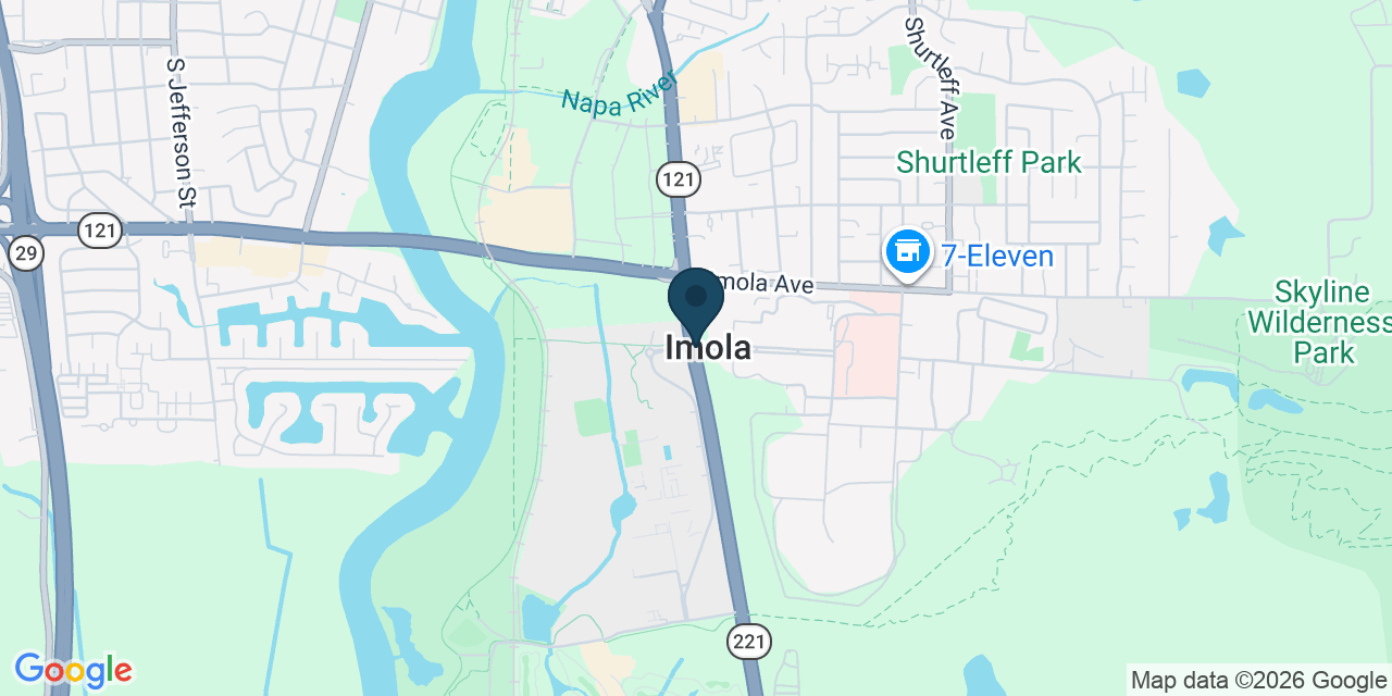Map showing Napa County, CA