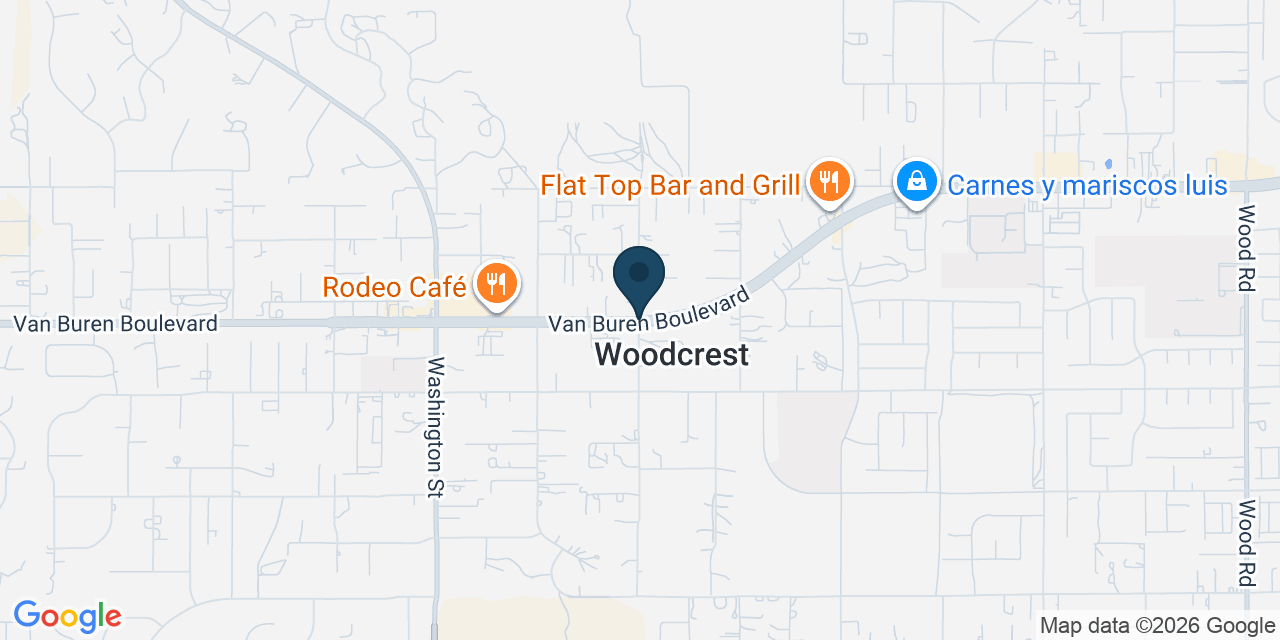 Map showing Woodcrest, Riverside County, CA
