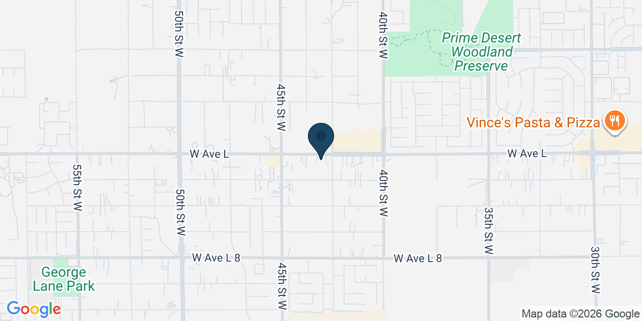 Map showing Lancaster, Los Angeles County, CA