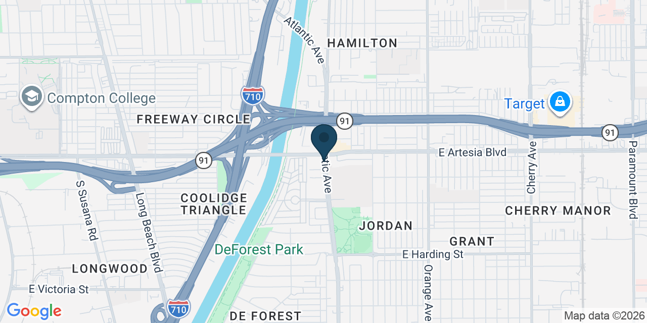 Map showing Los Angeles County, CA