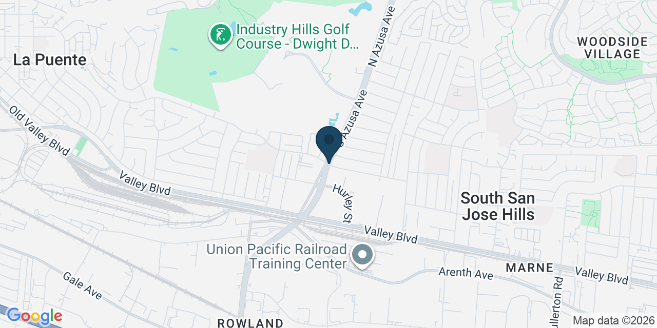 Map showing City of Industry, Los Angeles County, CA