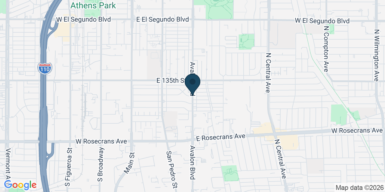 Map showing Los Angeles County, CA