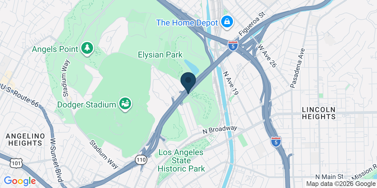 Map showing Los Angeles, Los Angeles County, CA