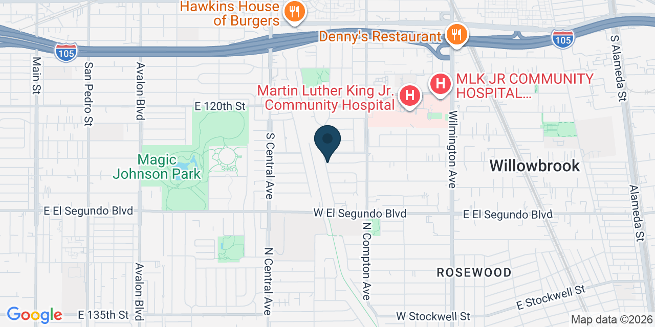 Map showing Los Angeles County, CA
