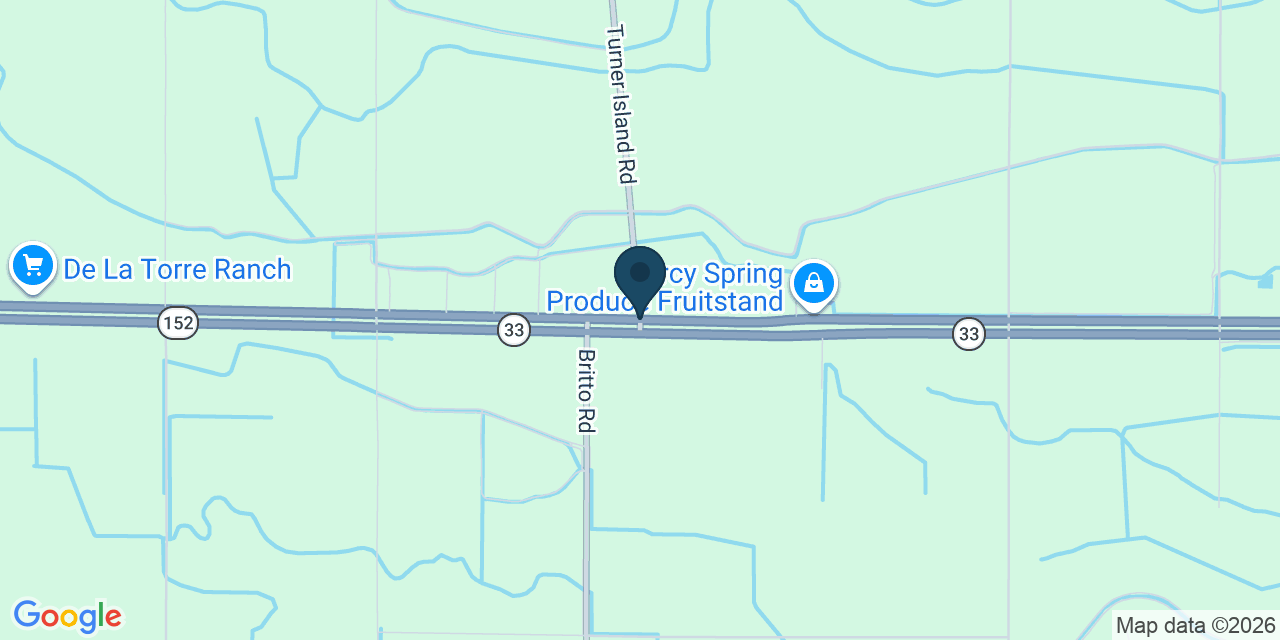 Map showing Merced County, CA