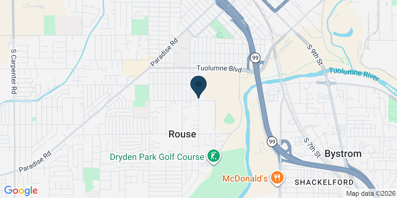 Map showing Modesto, Stanislaus County, CA