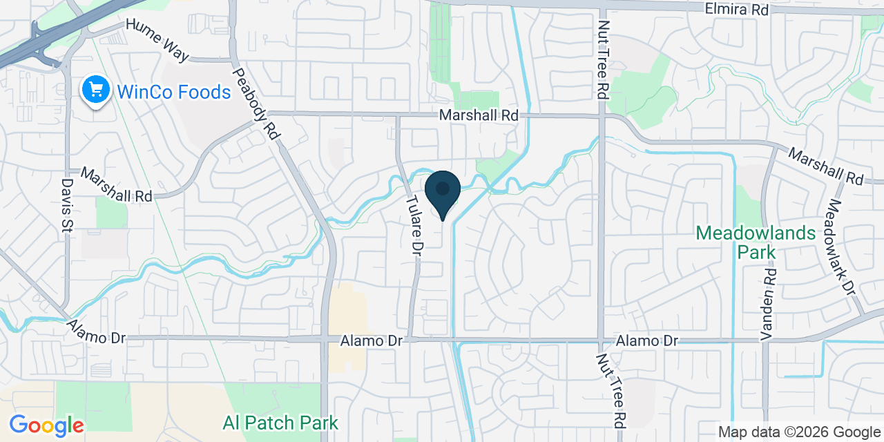 Map showing Vacaville, Solano County, CA