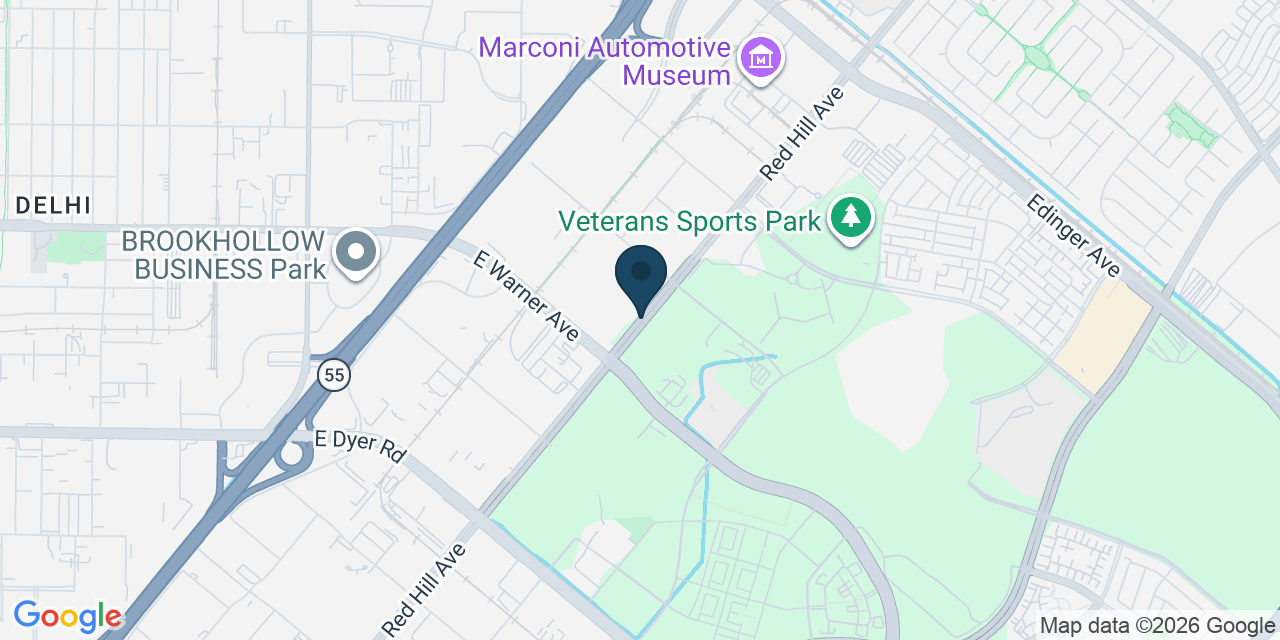 Map showing Orange County, CA