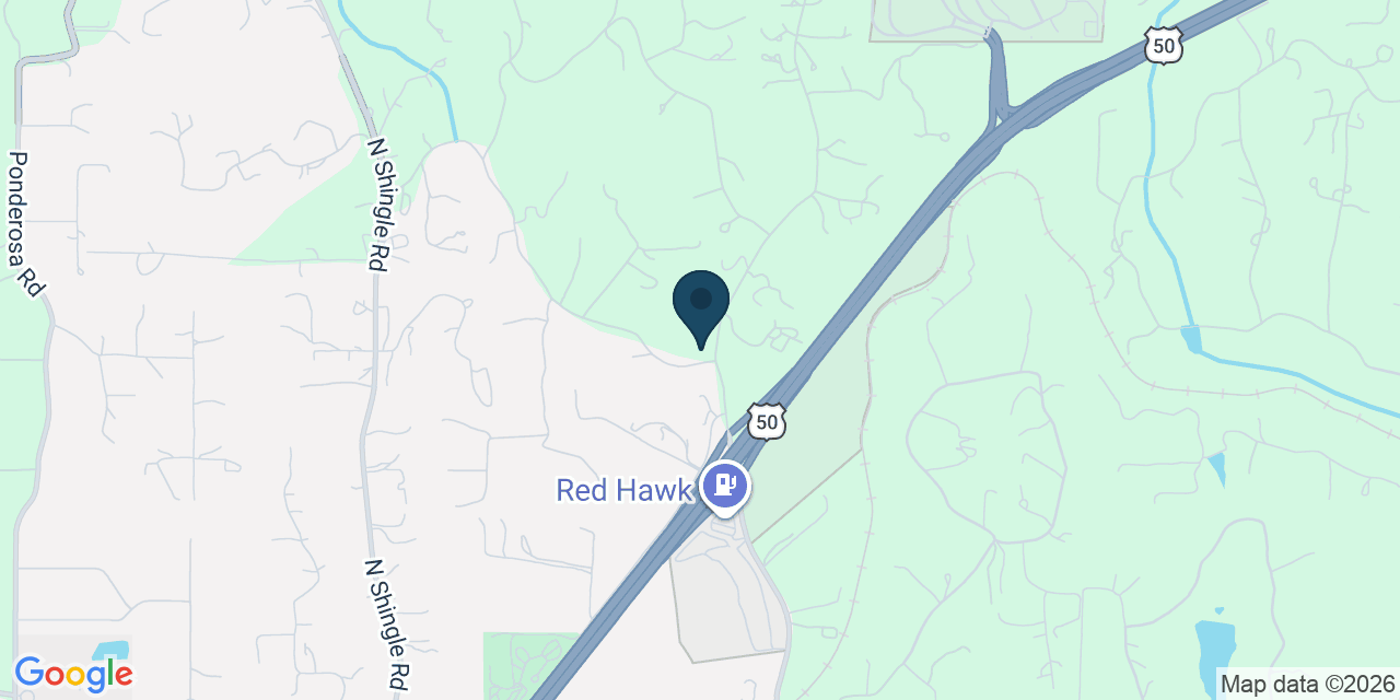 Map showing Shingle Springs, El Dorado County, CA