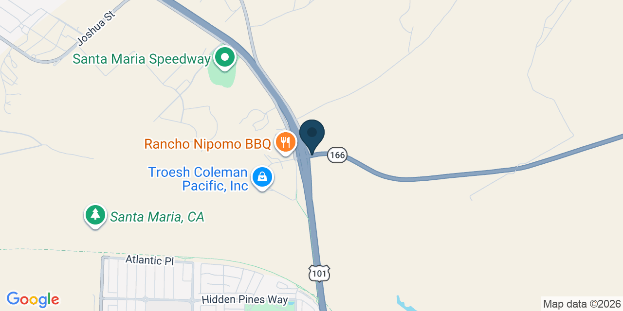Map showing San Luis Obispo County, CA