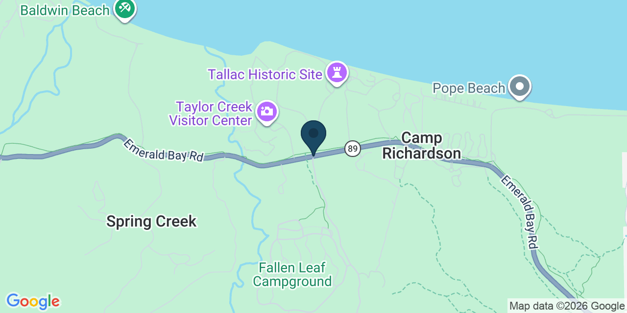Map showing El Dorado County, CA