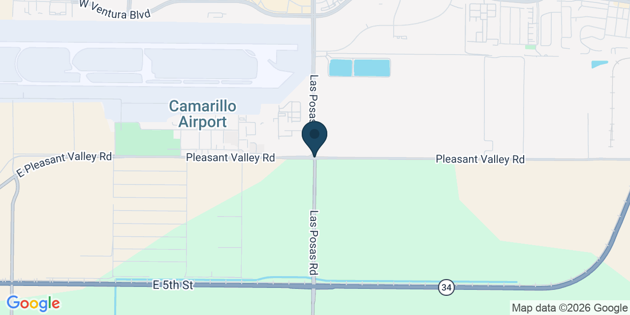 Map showing Camarillo, Ventura County, CA