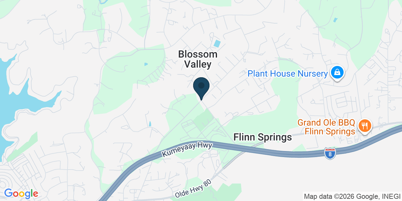 Map showing San Diego County, CA