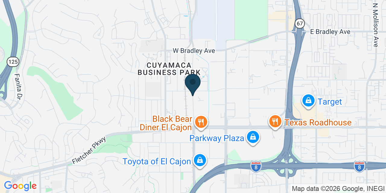 Map showing El Cajon, San Diego County, CA