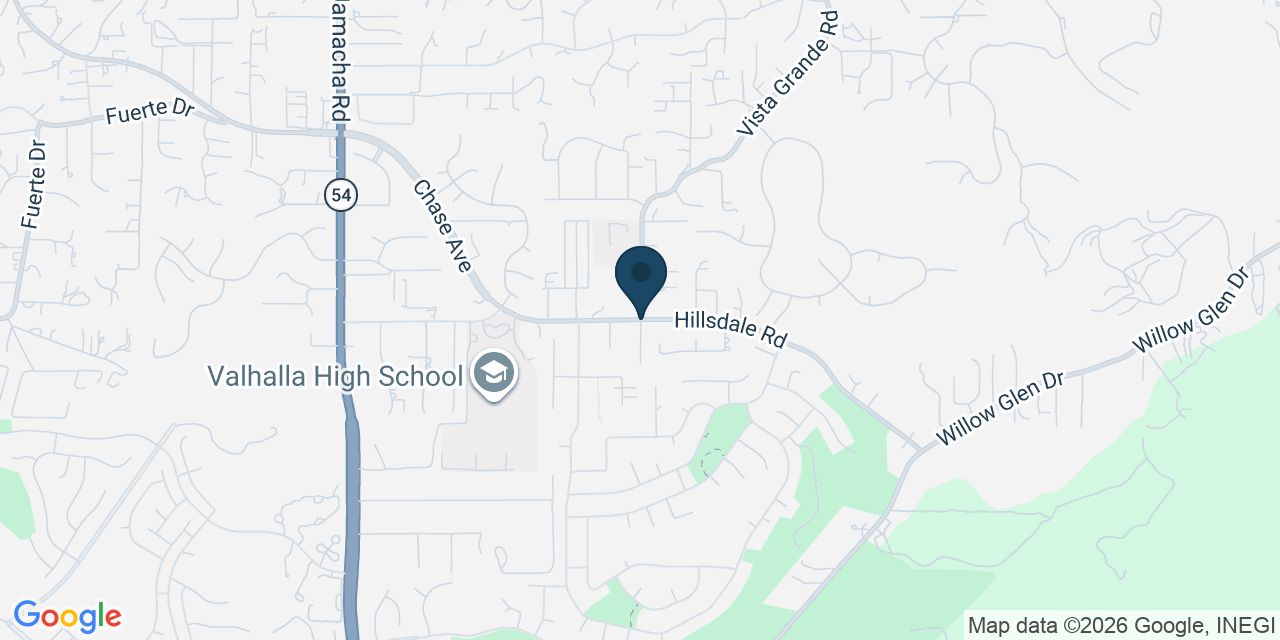 Map showing Rancho San Diego, San Diego County, CA