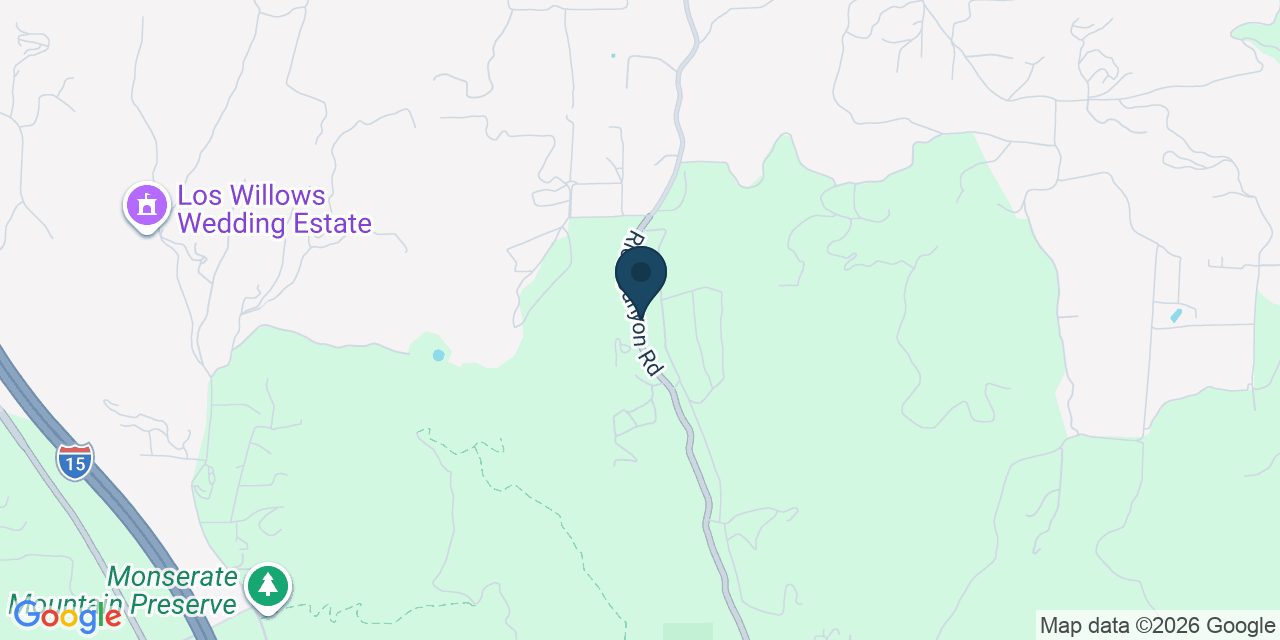 Map showing San Diego County, CA