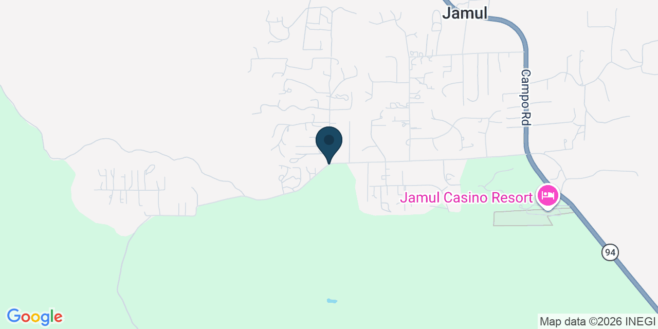 Map showing Jamul, San Diego County, CA